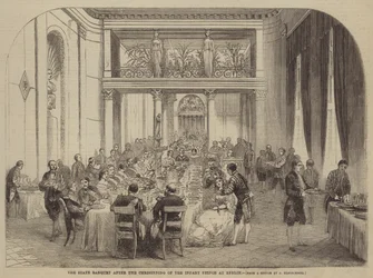 Het Staatsbanket na de Doop van de Prinselijke Baby in Berlijn